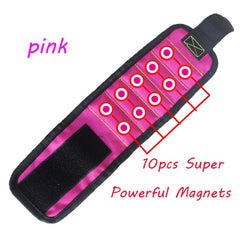 Geoeon 10pcs Strong Magnetic Wristband Bracelet For Holding Screws and Tools