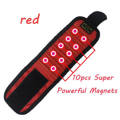 Geoeon 10pcs Strong Magnetic Wristband Bracelet For Holding Screws and Tools