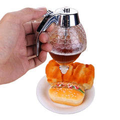 Acrylic Bee Hive 200ML Honey Juice Syrup Dispenser with Trigger Stand