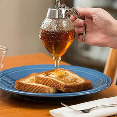 Acrylic Bee Hive 200ML Honey Juice Syrup Dispenser with Trigger Stand