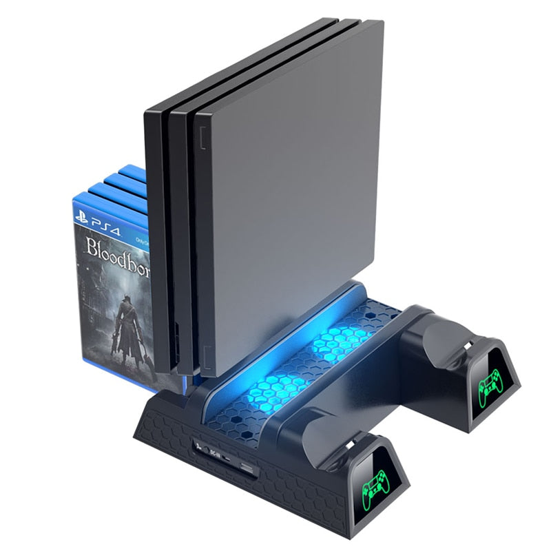 OIVO PS4/PS4 Slim/PS4 Pro Dual Controller Charger Console - Vertical Cooling Stand & Charging Station